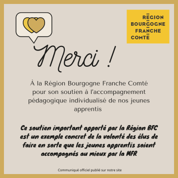 Remerciements pour l'accompagnement pédagogique 